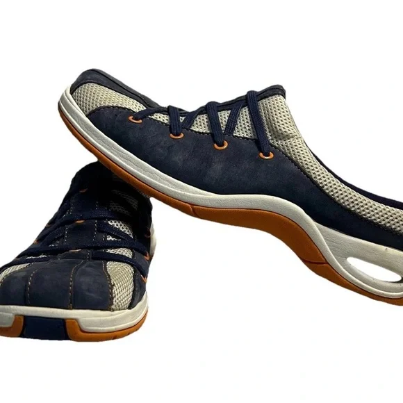 Cole Haan Nike Air Walking Mules Slip On Navy Blue Gray Sneakers Women’s Size 7 - Picture 8 of 15